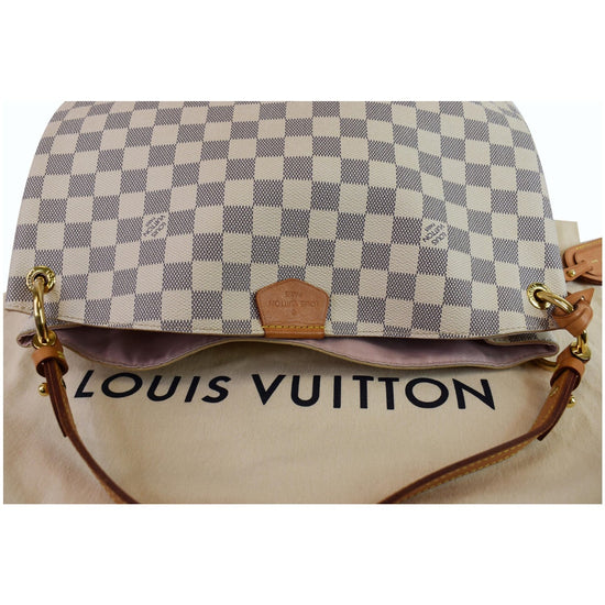 White Louis Vuitton Damier Azur Graceful PM Shoulder Bag – Designer Revival