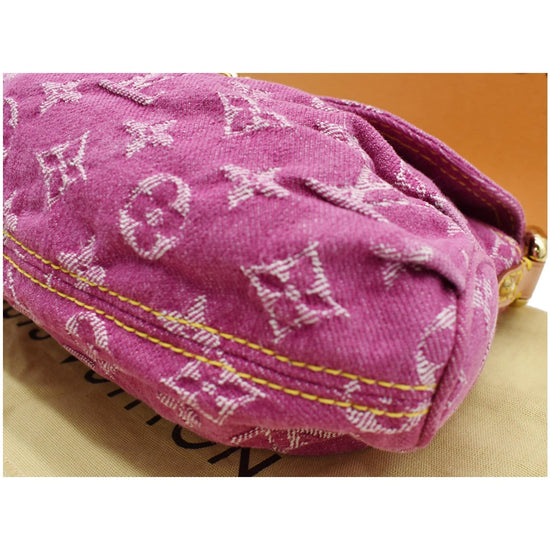 Only 158.20 usd for Louis Vuitton Fuchsia Denim Pleaty Baggy Online at the  Shop