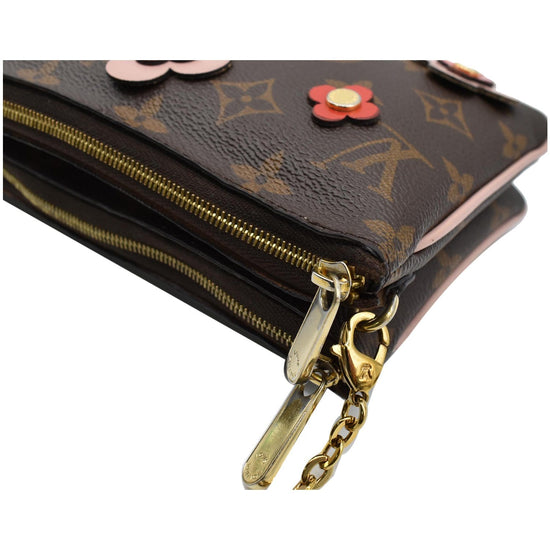 LOUIS VUITTON Monogram Blooming Flowers Zipped Card Holder Hot