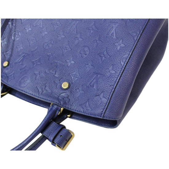 Montaigne leather handbag Louis Vuitton Navy in Leather - 34483932