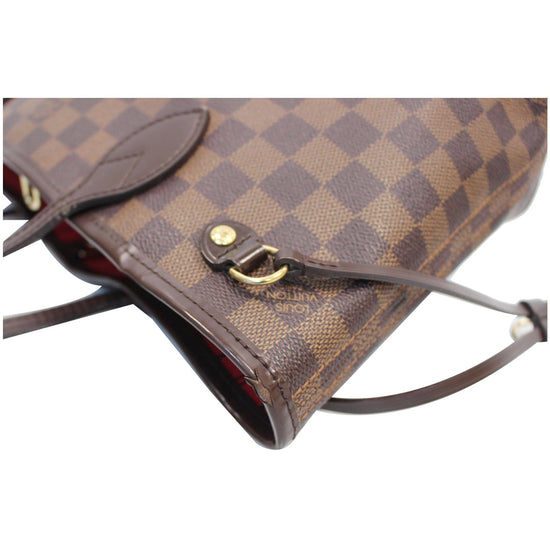 LOUIS VUITTON Damier Ebene Neverfull PM Tote Shoulder Bag