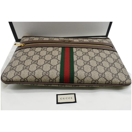 Ophidia leather clutch bag Gucci Beige in Leather - 31222291