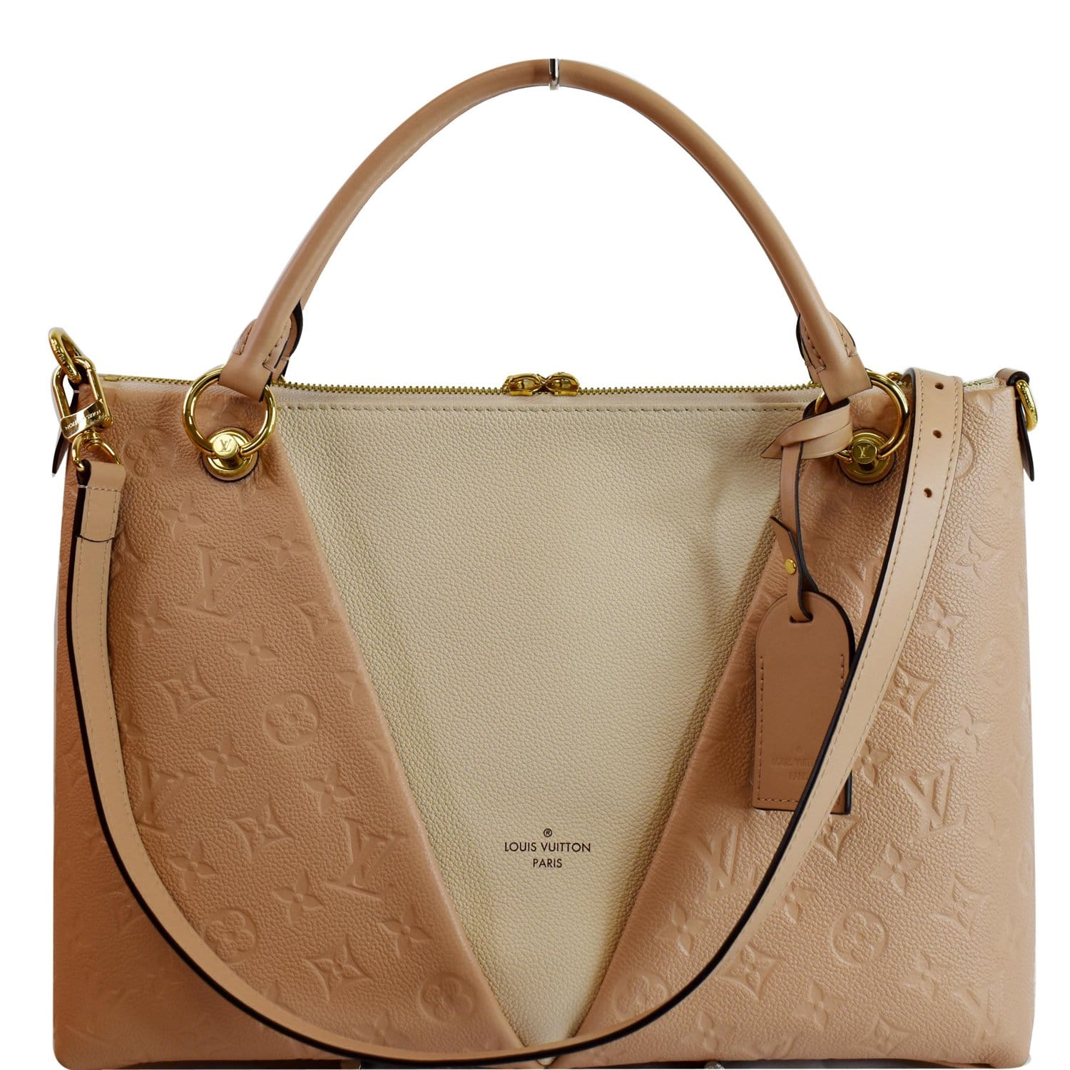 Louis Vuitton V MM Monogram Empreinte Tote Shoulder Bag