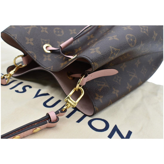 LOUIS VUITTON Neonoe MM Damier Ebene Crossbody Bag Rose