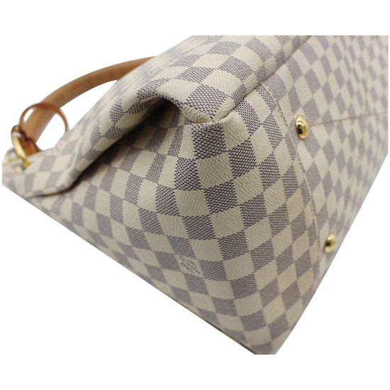 Louis Vuitton Artsy Shoulder Bag MM Damier Azur Authentic