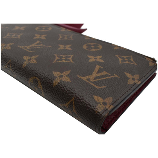 LOUIS VUITTON Adele Monogram Canvas Wallet Brown