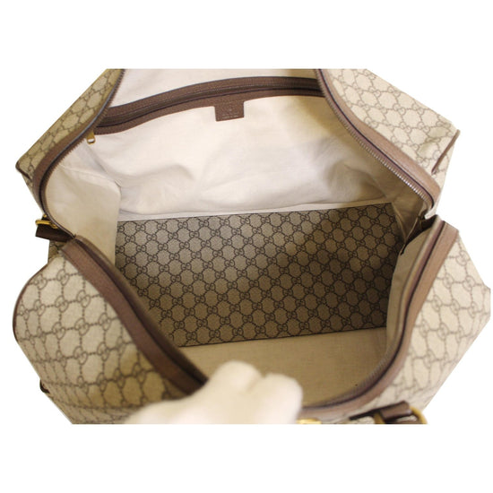 Gucci Beige Ebony Ophidia GG Medium Carry-on Duffle Bag 547953 PVC