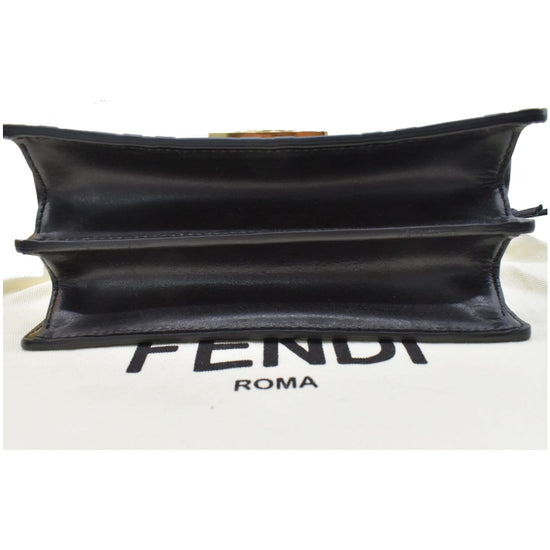 FENDI: Kan U small bag with embossed FF logo - Tobacco