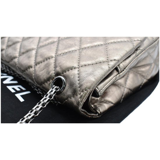 Chanel Aged Calfskin Quilted 2.55 Reissue Black Anniversary Edition 2005 Maxi Flap