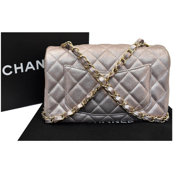 Chanel Mini Rectangular Flap Goatskin Leather Shoulder Bag