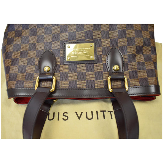 Brown Louis Vuitton Damier Ebene Hampstead PM Tote Bag – Designer