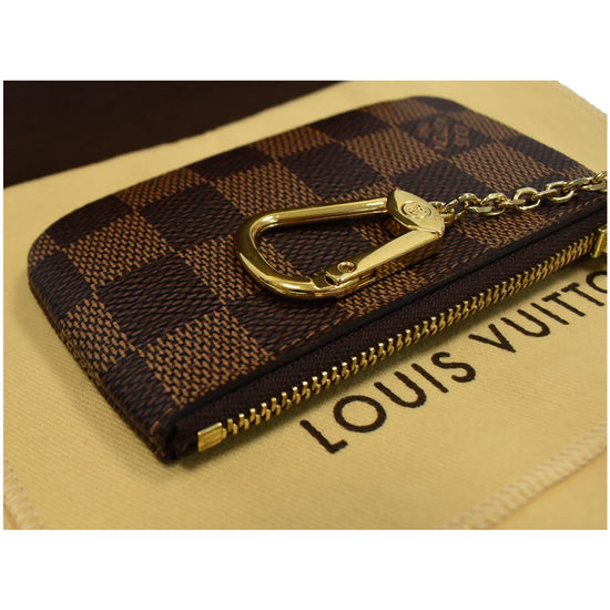 Louis Vuitton Key Pouch Damier Ebene in Coated Canvas with Gold-Tone - US