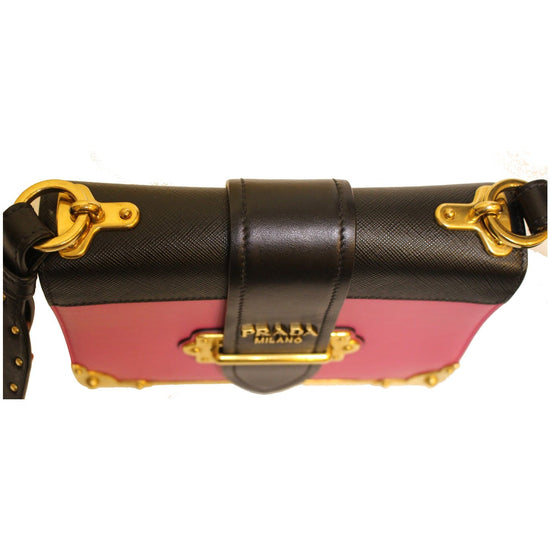 Bolsa Prada Cahier City Calfskin + Saffiano Voyage e Nero – Front Row