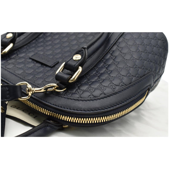 Gucci 449654 Microguccissima Leather Mini Dome Satchel Bag in Blue