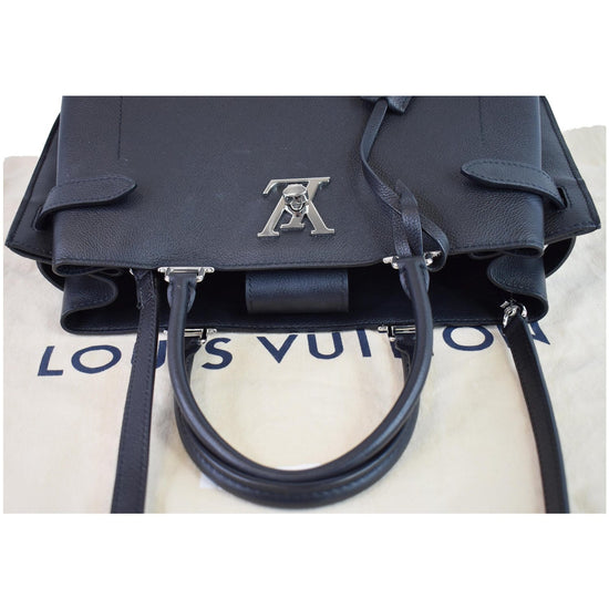 LOUIS VUITTON Lockme Day Grained Calf 2way Shoulder Bag Black