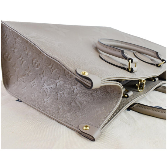 Louis Vuitton - Onthego mm - Monogram Leather - Tourterelle / Crème - Women - Handbag - Luxury