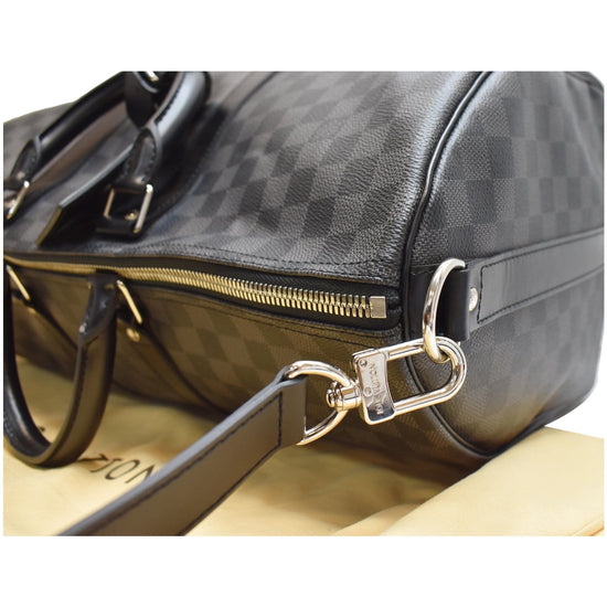 Authentic Louis Vuitton Keepall 45 Bando in Damier Graphite #0240153