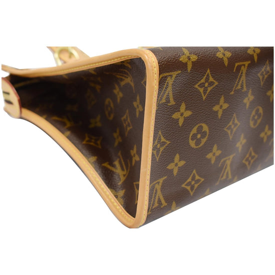 Popincourt cloth handbag Louis Vuitton Brown in Cloth - 34679395