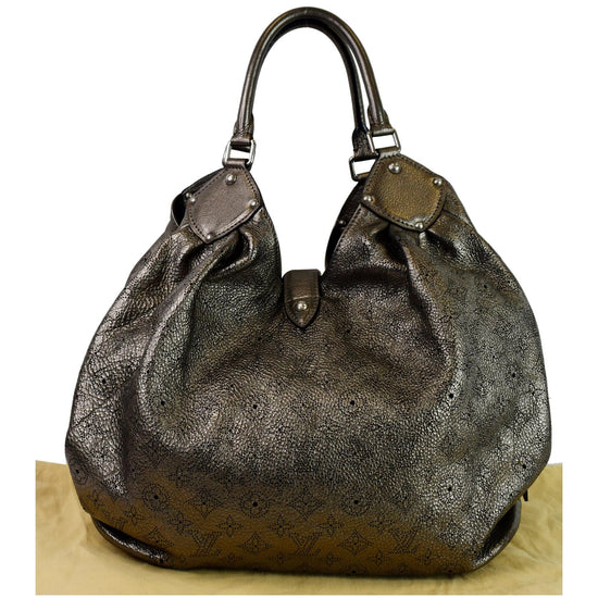 AUTH LOUIS VUITTON BRONZE MAHINA XL HOBO TOTE W DUST BAG FRANCE