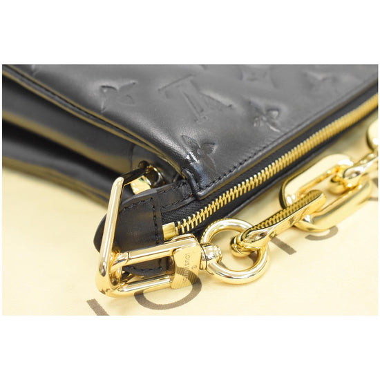 Louis Vuitton Coussin Handbag MM Monogram Embossed Khaki in