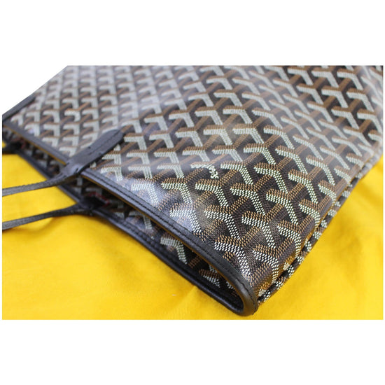 GOYARD Goyardine Canvas Artois MM Shoulder Bag Black