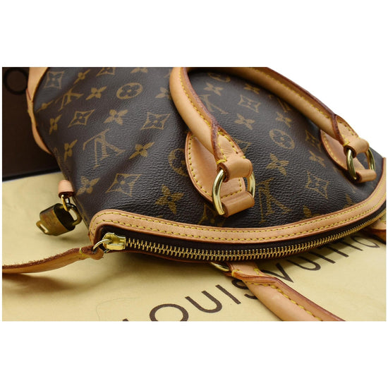 Louis Vuitton - Authenticated Lockit Vertical Handbag - Cloth Brown for Women, Very Good Condition