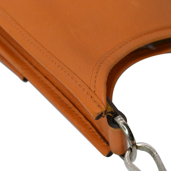 Evelyne leather crossbody bag Hermès Orange in Leather - 32150729
