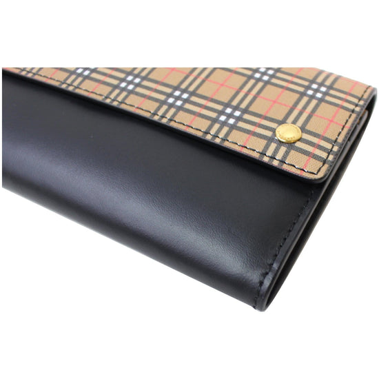 Burberry Embossed Check Grained Leather Continental Wallet – The Little Bird