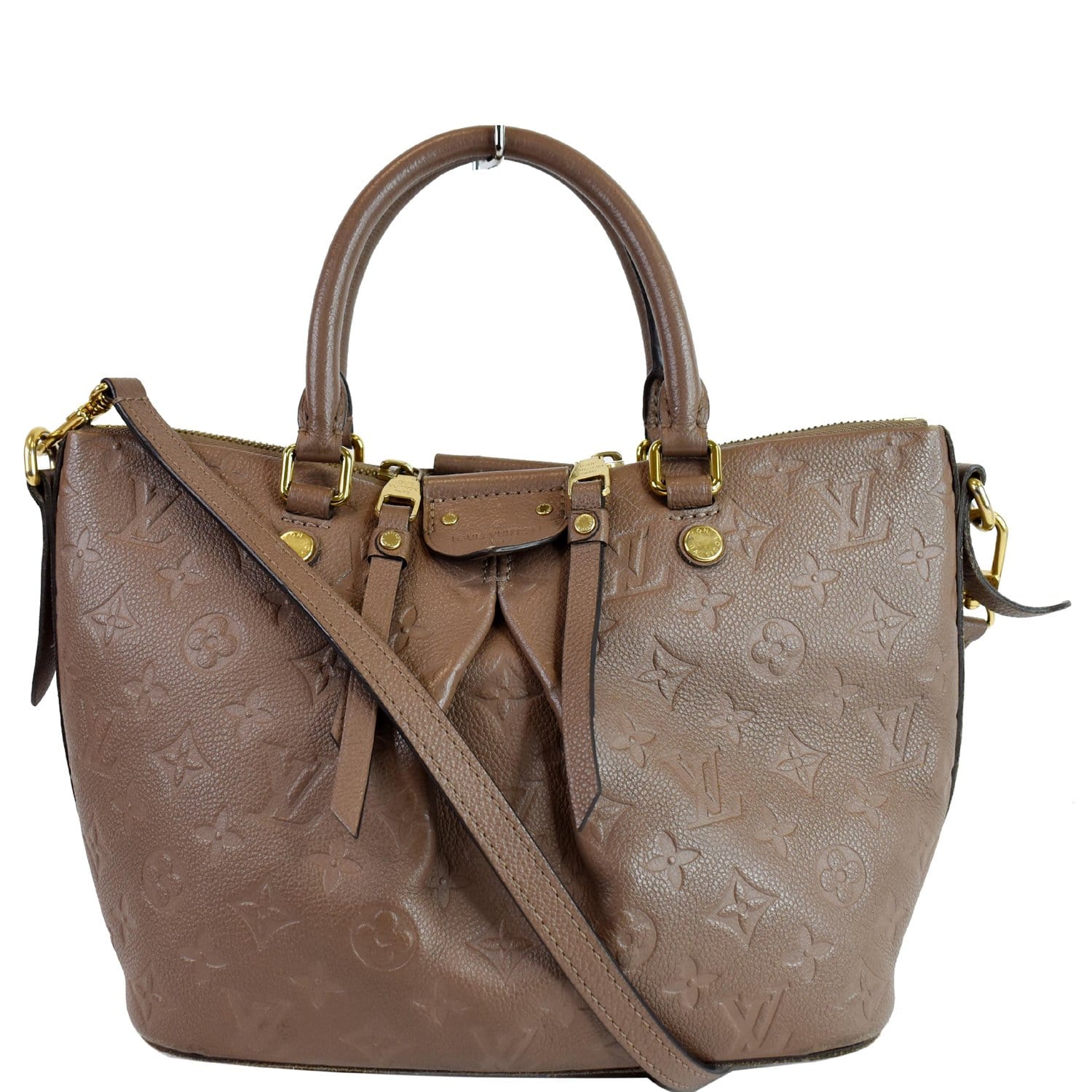 LOUIS VUITTON Mazarine PM Monogram Empreinte Shoulder Bag Taupe