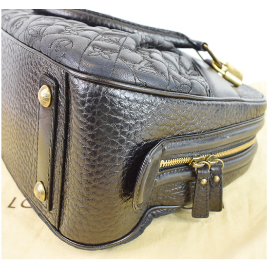 Louis Vuitton Vienna Leather Mizi In Black Satchel Tote Handbag