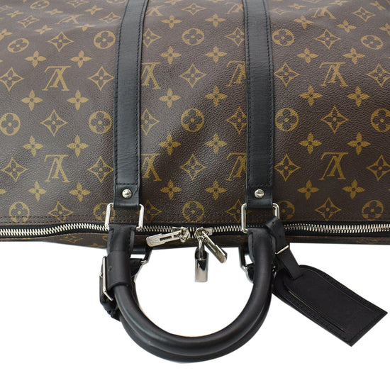 Exceptional Louis Vuitton Keepall travel bag 50 custom monogram canvas shoulder  strap Donald Vs Wolverine by artist PatBo Brown Leather Cloth ref.275985  - Joli Closet