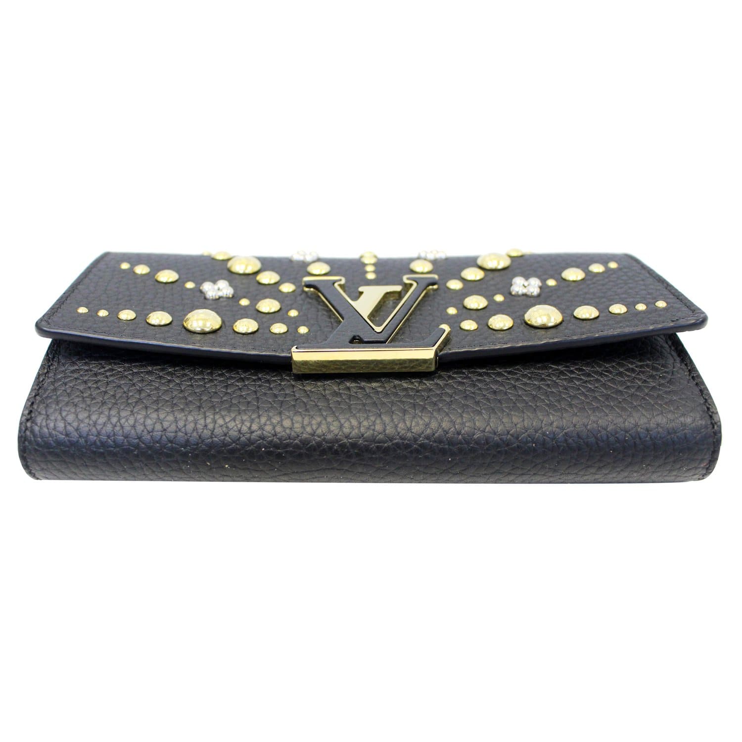 Louis Vuitton Capucines Taurillon Leather Wallet Black