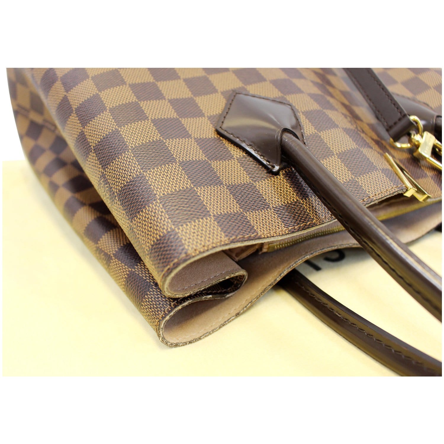 LOUIS VUITTON Damier Ebene Kensington Bowling Shoulder Handbag