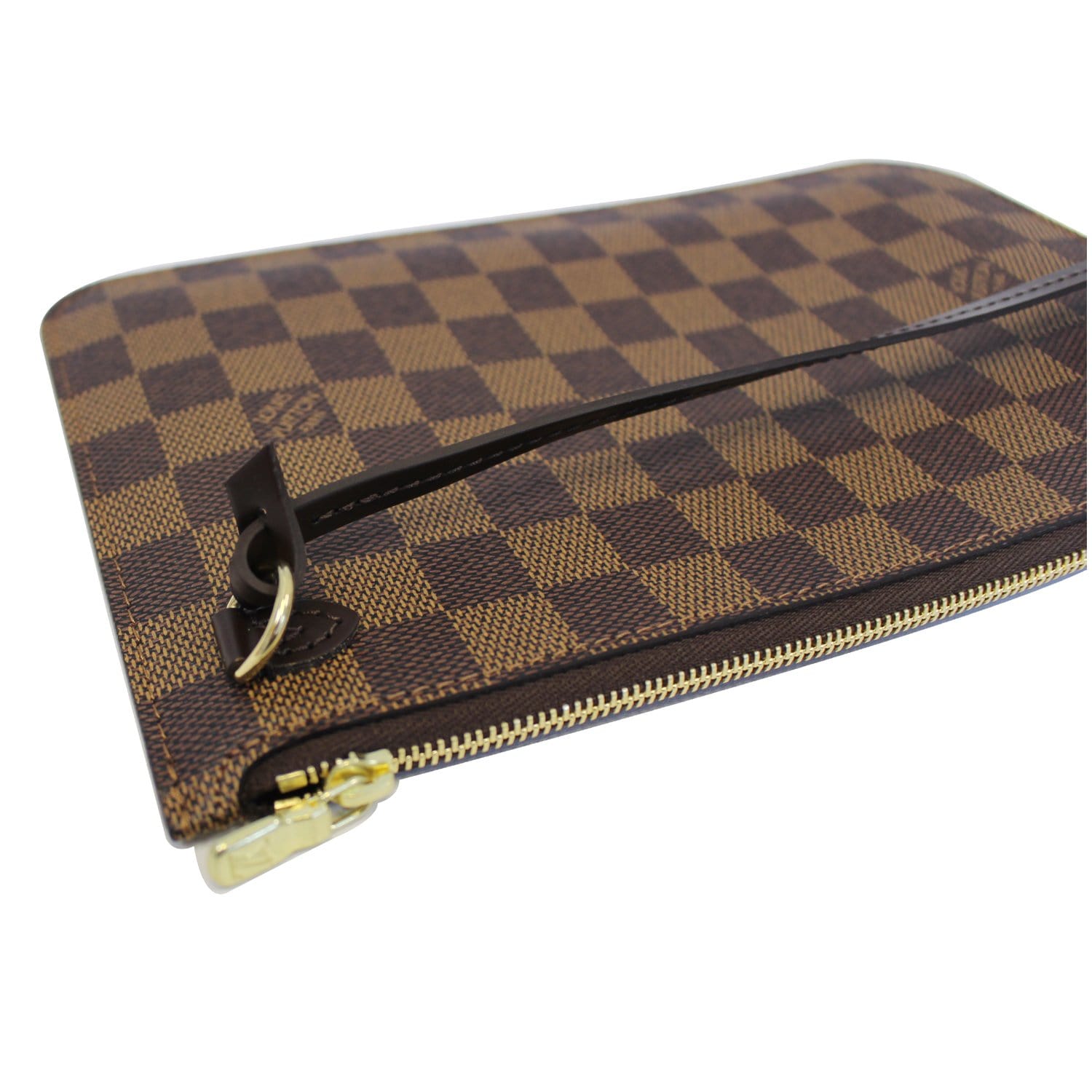 LOUIS VUITTON Pochette Wristlet Pouch Damier Ebene Neverfull MM-US