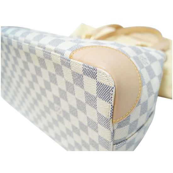 White Louis Vuitton Damier Azur Hampstead MM Tote Bag – Designer