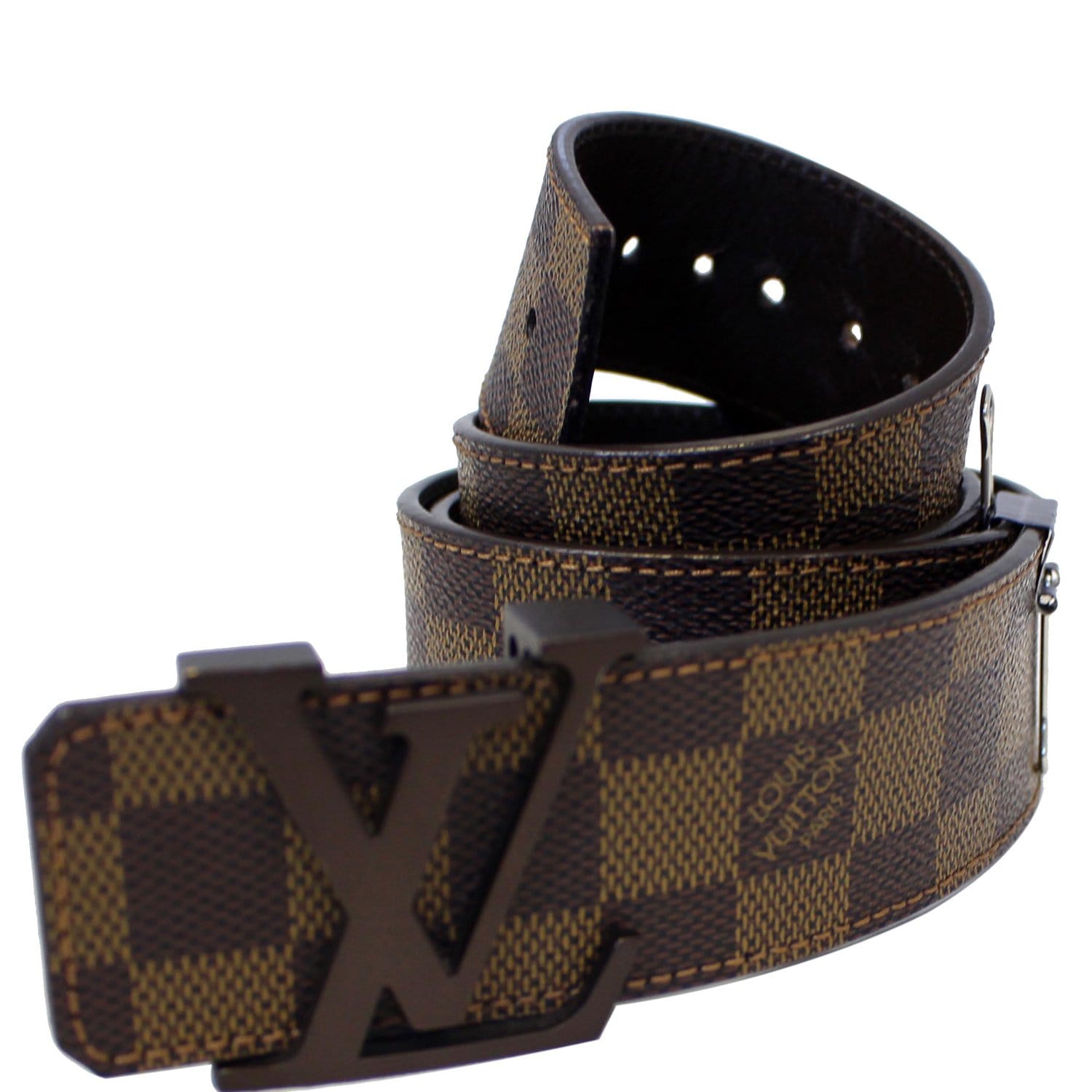 Louis Vuitton, Accessories, Louis Vuitton Brown Damier Ebene Initiales  Belt