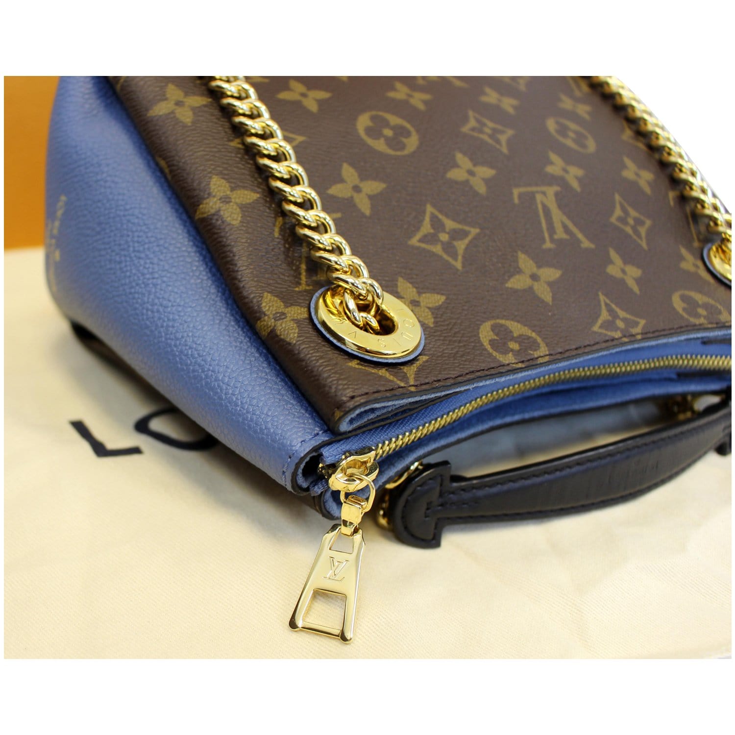 Louis Vuitton Surene BB Monogram Empreinte Chain Shoulder Bag Marine Rouge  Blue