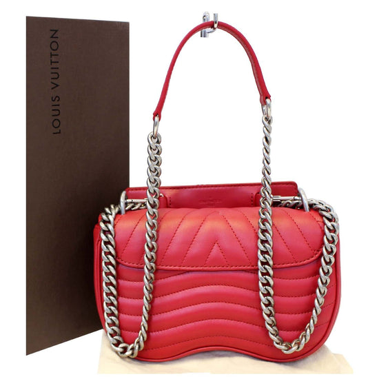 Louis Vuitton Red Quilted Leather New Wave Love Lock Chain PM Bag - Yoogi's  Closet