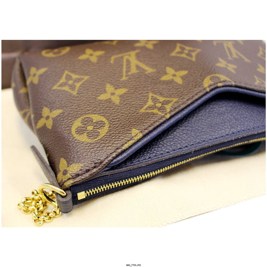 Louis Vuitton Pallas Clutch Monogram Canvas Yellow calf leather