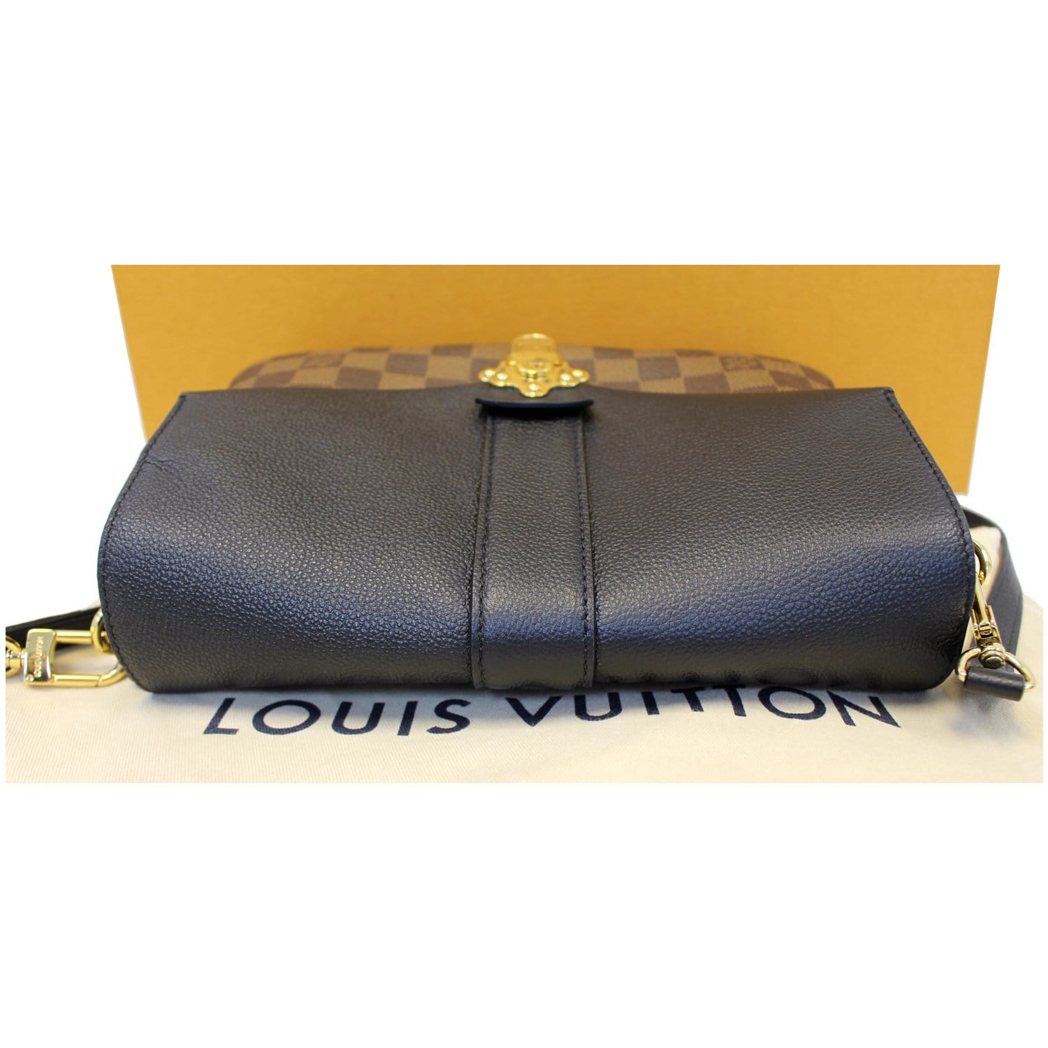 LOUIS VUITTON Clapton PM Damier Ebene Shoulder Bag Black-US