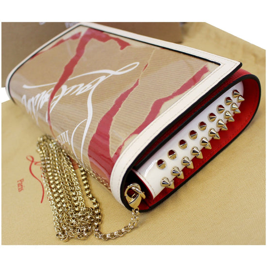 new CHRISTIAN LOUBOUTIN Paloma Kraft PVC laminated paper bag medium satchel  bag at 1stDibs