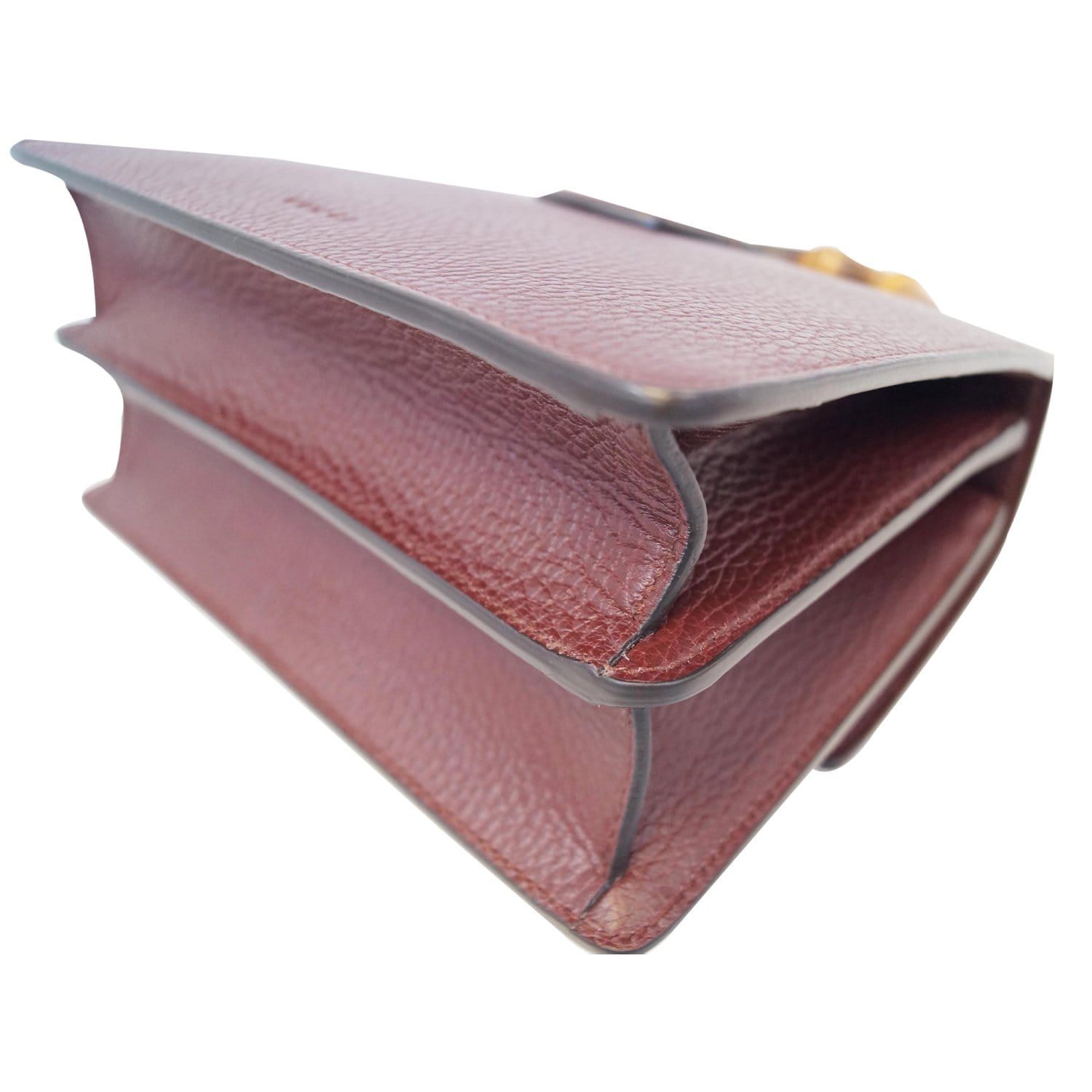 GUCCI Dionysus Mini Leather Top Handle Shoulder Bag Red 523367