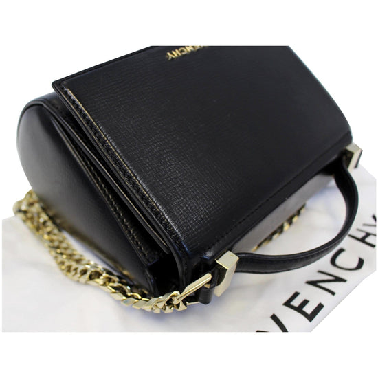 GIVENCHY Mini Pandora Box Calfskin Leather Chain Crossbody Bag 