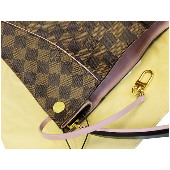 LOUIS VUITTON Caissa Damier Ebene Hobo Bag Rose Ballerine-US