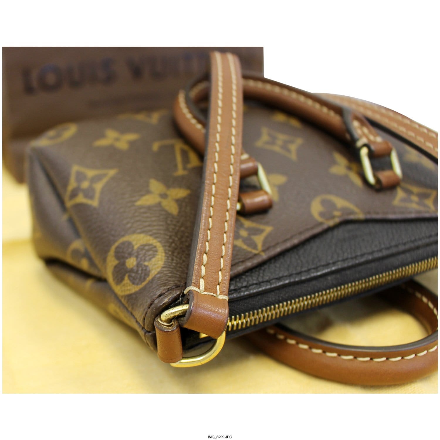 LOUIS VUITTON Nano Pallas Monogram Canvas Shoulder Crossbody Bag-US