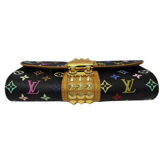 Louis Vuitton Black Multicolor Courtney Studs Pochette Clutch