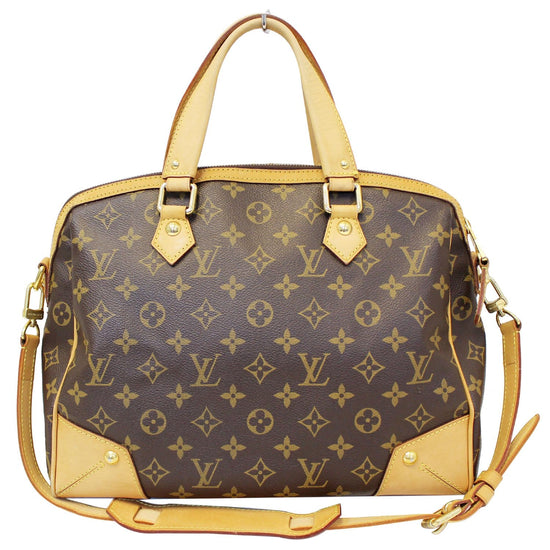 Retiro vegan leather handbag Louis Vuitton Brown in Vegan leather