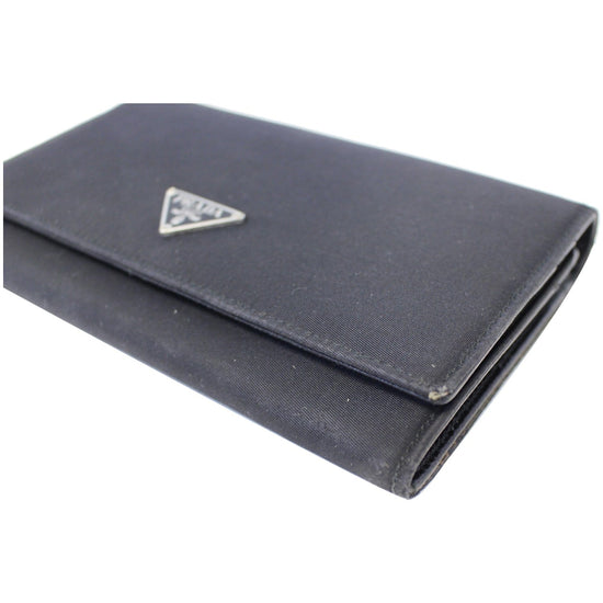 Prada Black Nylon & Leather Bi-Fold Mens Wallet - Boca Pawn