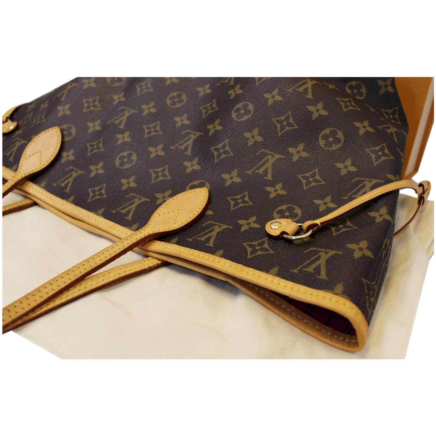 LOUIS VUITTON Neverfull MM Monogram Canvas Tote Shoulder Bag Brown-US