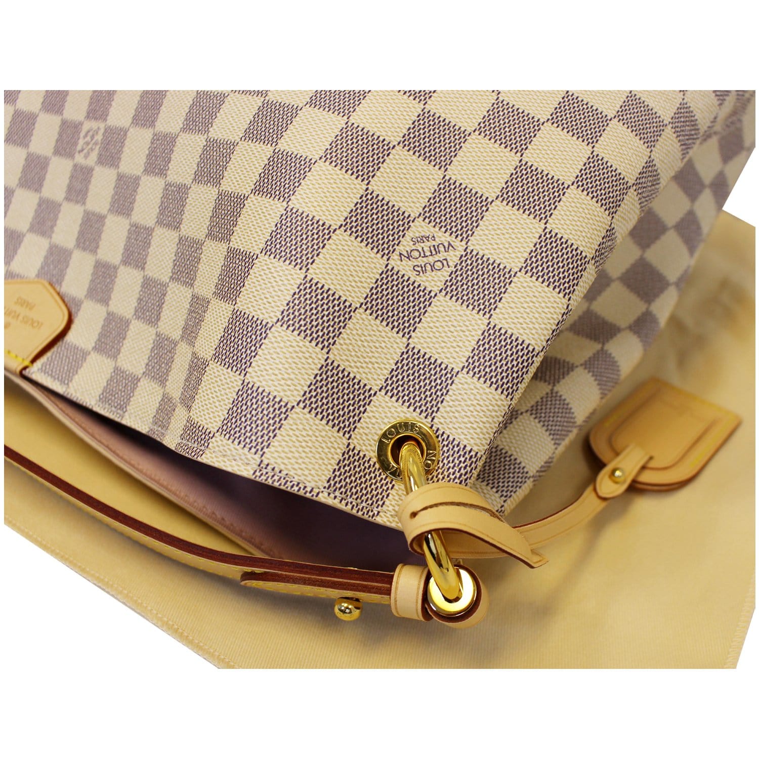 LOUIS VUITTON Graceful MM Damier Azur Shoulder Bag-US